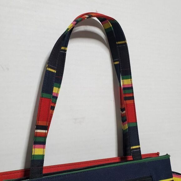 Vintage Festival Striped Shoulder Handbag Purse Electric Rainbow - Picture 4 of 13